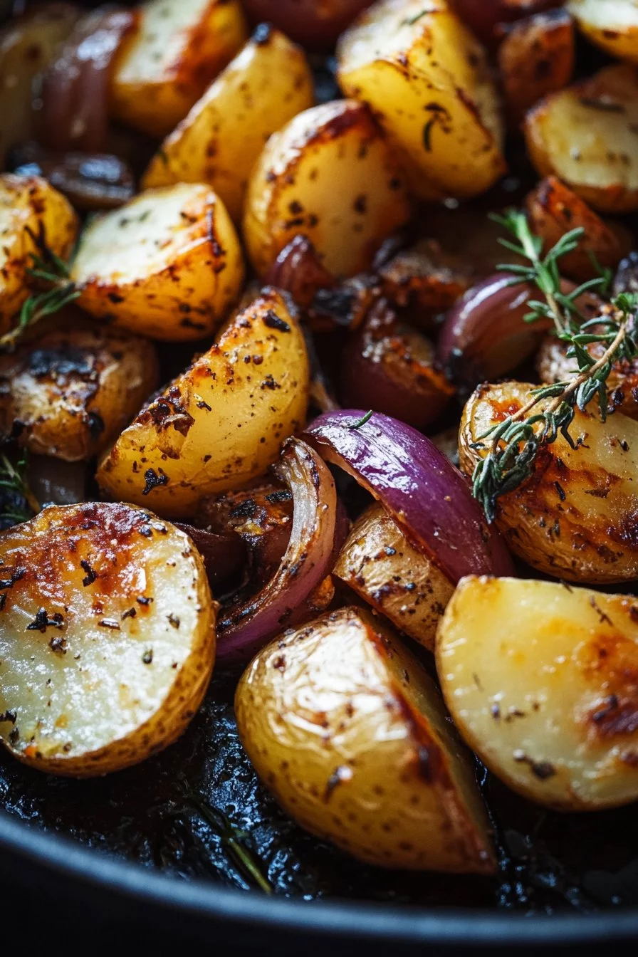 Roasted Potatoes and Onions - Easy and Delicious