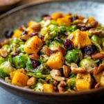 Roasted Butternut Squash and Brussels Sprouts Salad