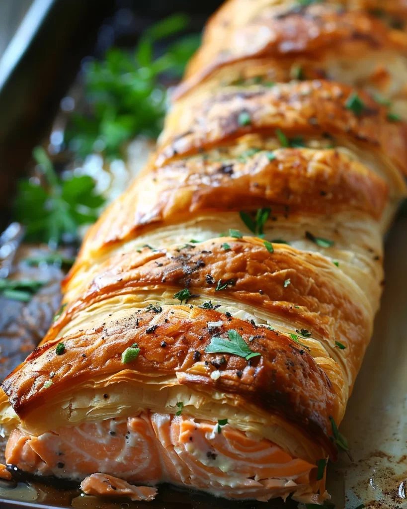 Salmon & Boursin Puff Pastry Braid: Irresistible Gourmet Delight