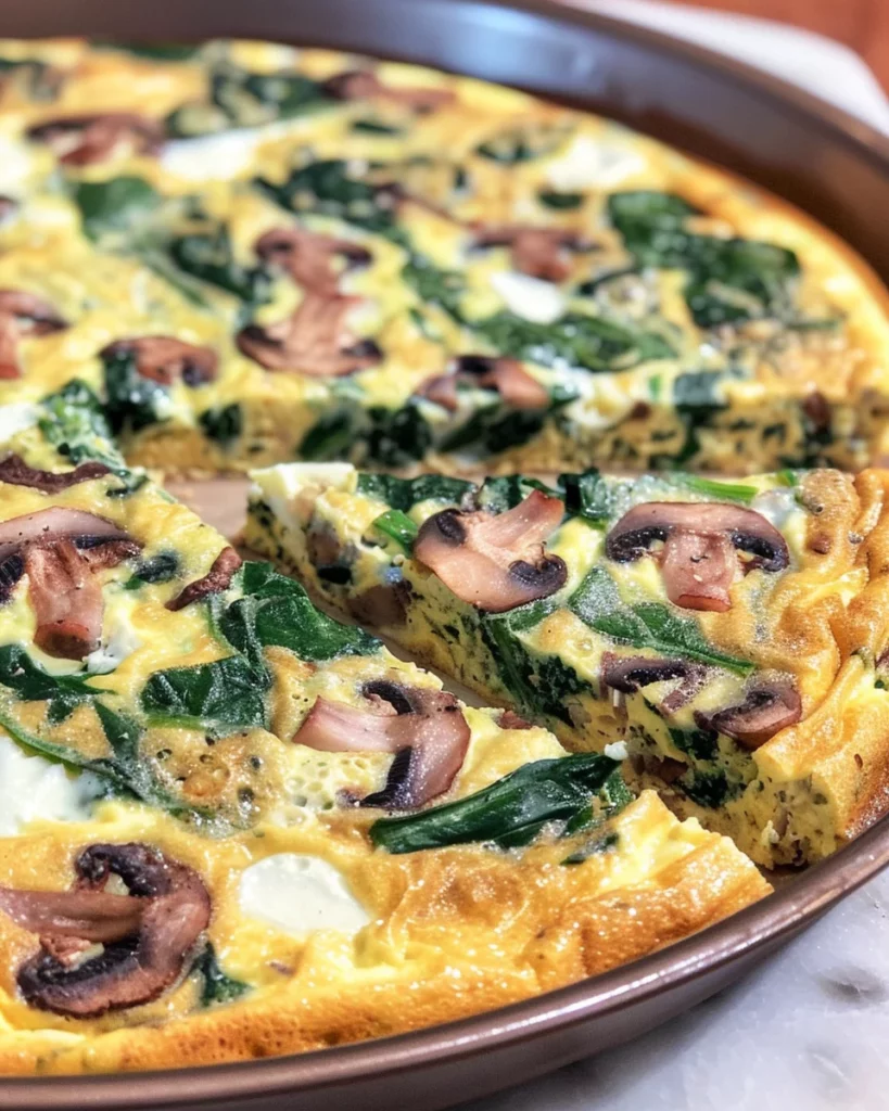 Spinach and Mushroom Crustless Frittata - Irresistibly Rich and Nutritious 12 Spinach and Mushroom Crustless Frittata - Irresistibly Rich and Nutritious