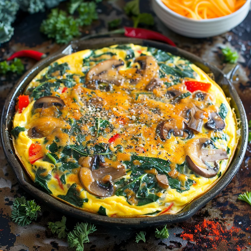 Spinach and Mushroom Crustless Frittata – Irresistibly Rich and Nutritious
