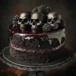Spooky Black Velvet Halloween Cake