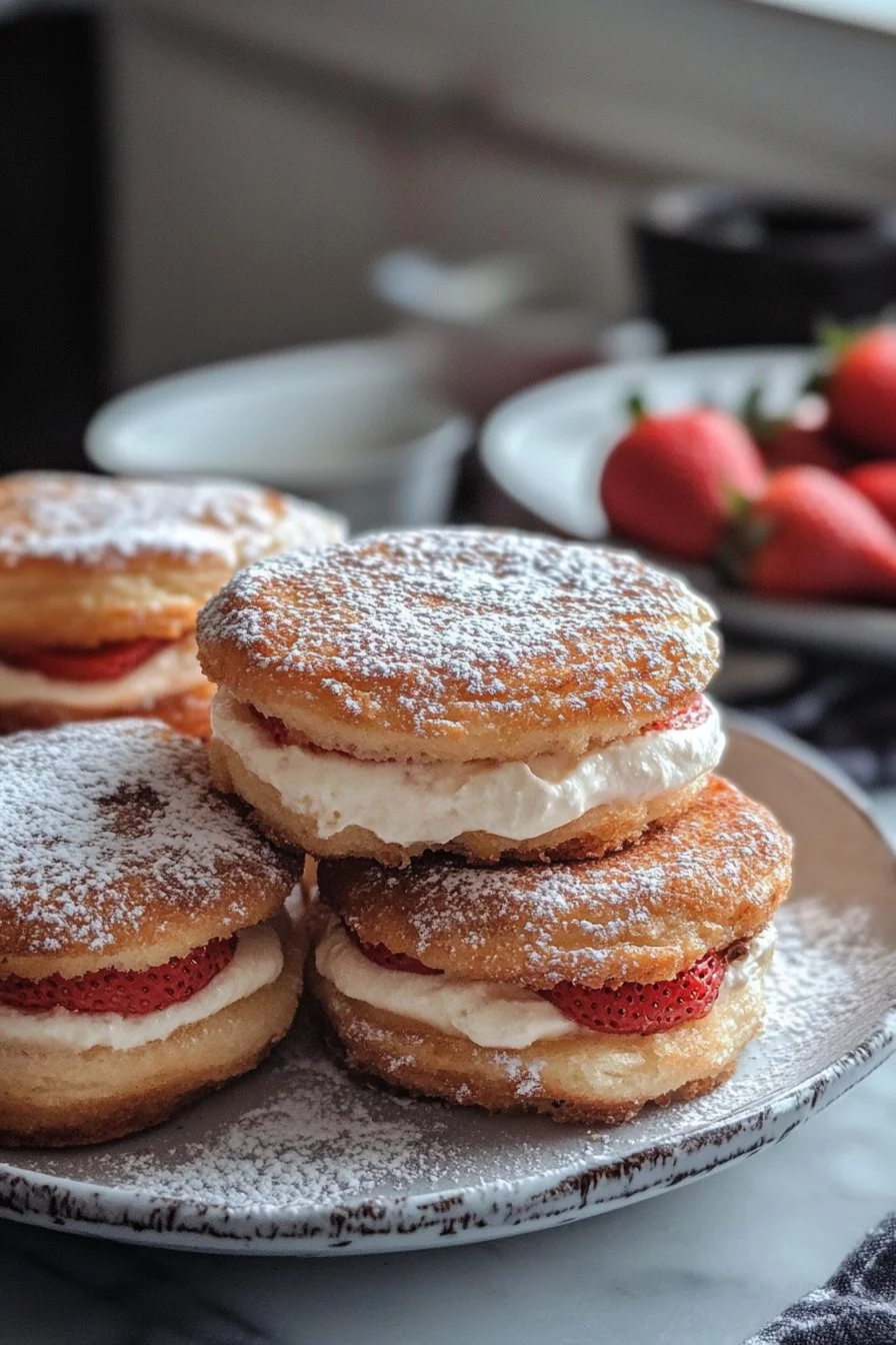 Fried Strawberry Cheesecake Sandwiches