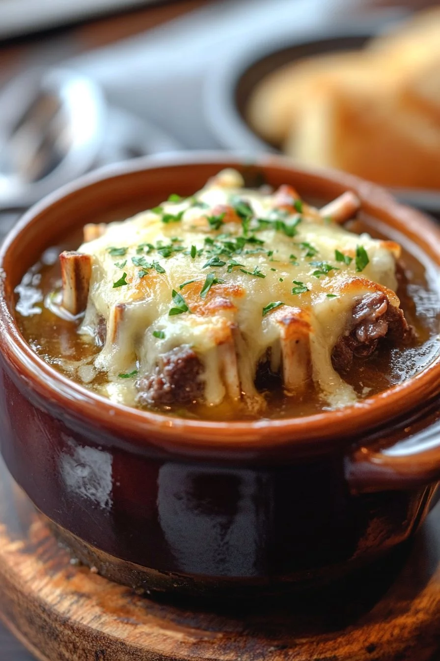 French Onion Beef Short Rib Soup