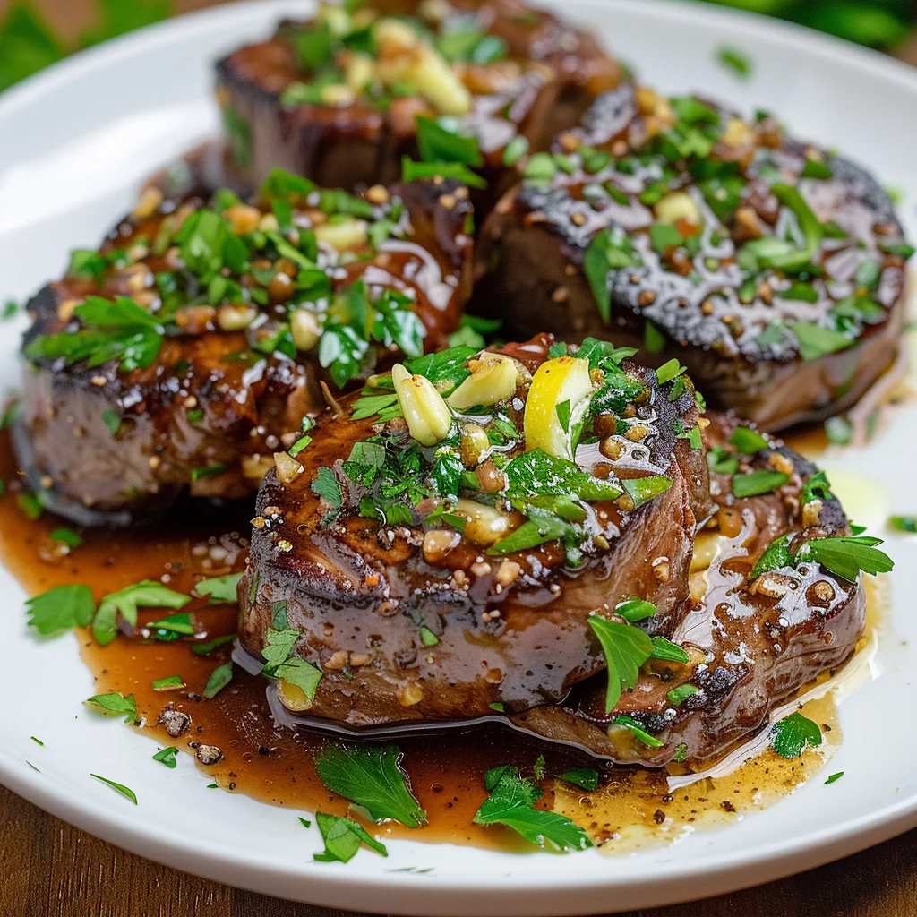 Venison Backstrap with Garlic Butter Sauce
