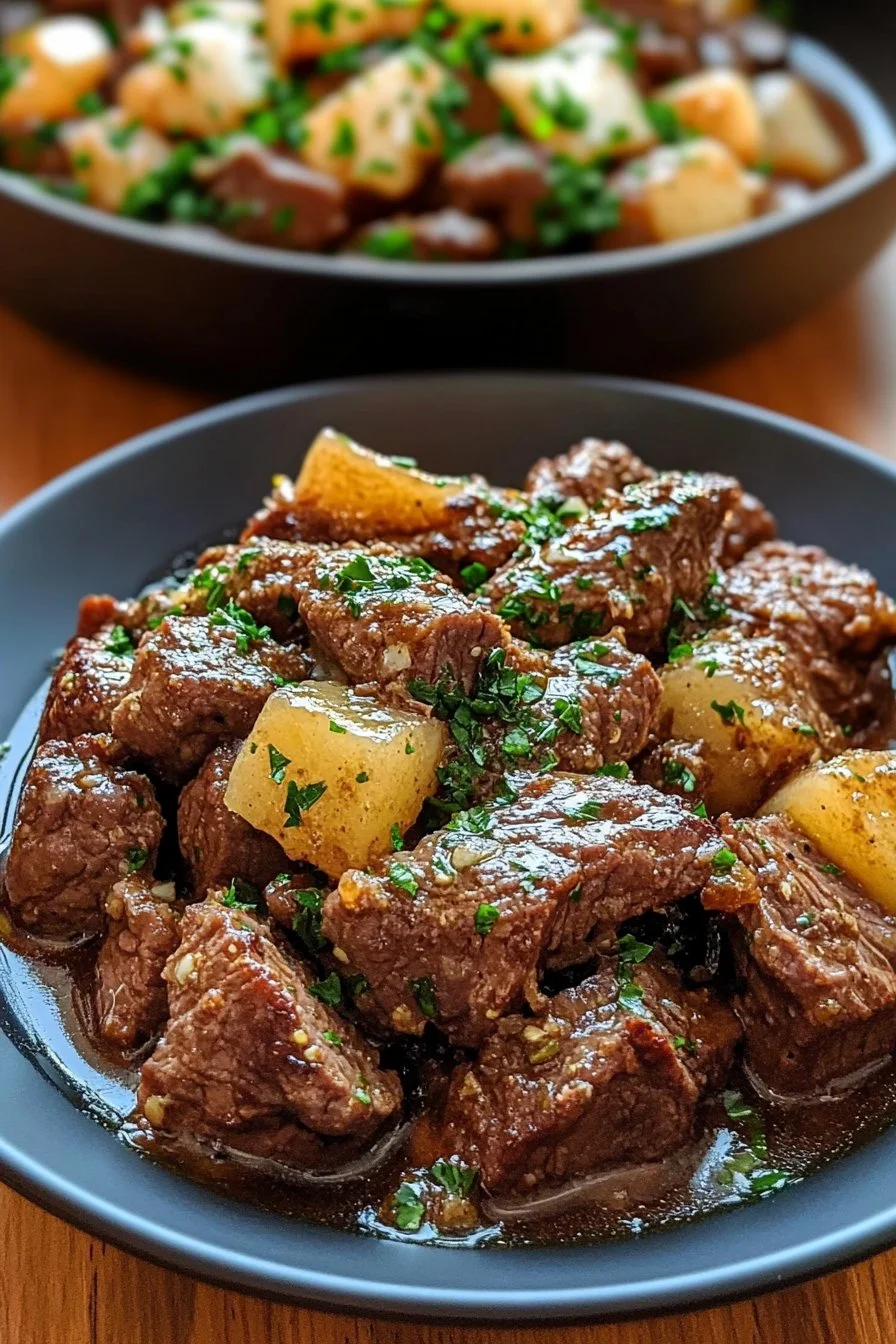 Slow Cooker Garlic Butter Beef
