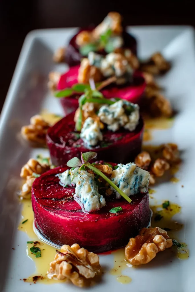Blue Cheese Beet Art Plate