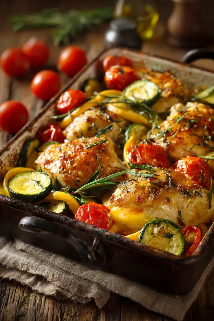Chicken Zucchini Tomato Bake
