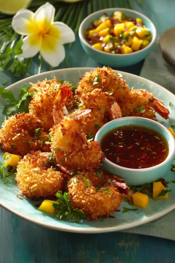 Coconut Shrimp with Tropical Sauces