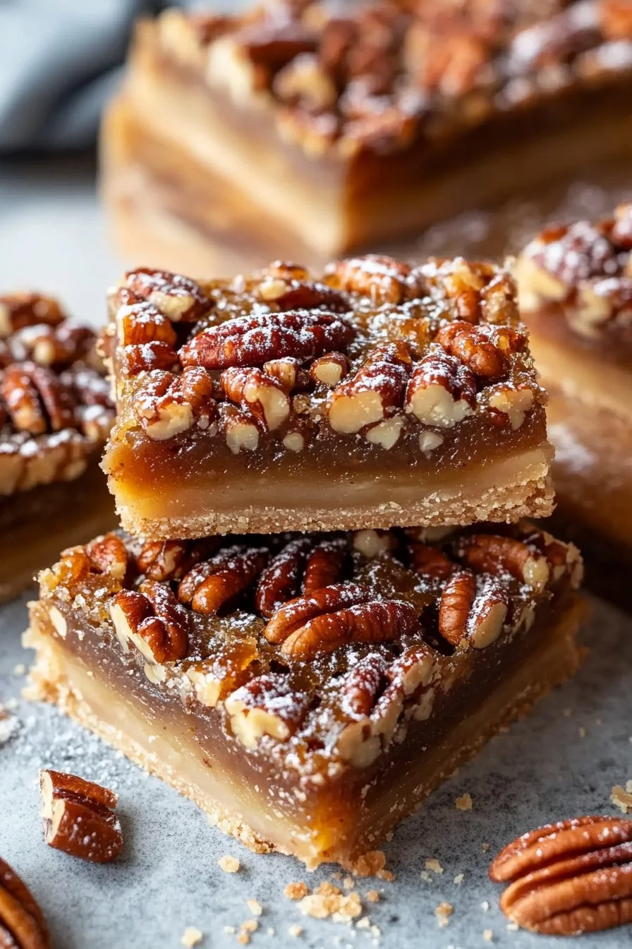 Salted Maple Pecan Pie Bars
