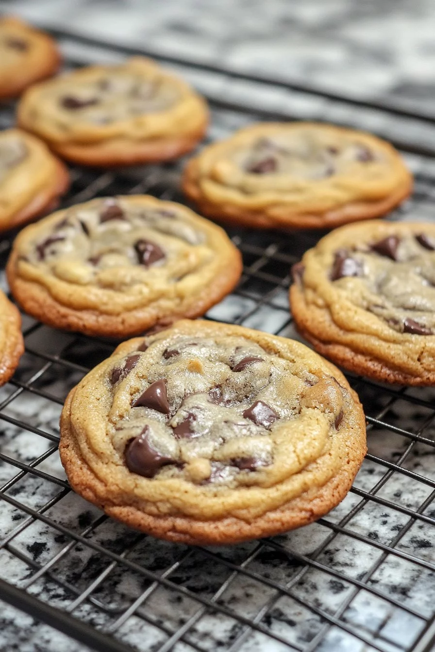 Ultra Thick Bakery Style Chocolate Chip Cookies – Crispy Edges, Gooey Centers, and Loaded with Chocolate!