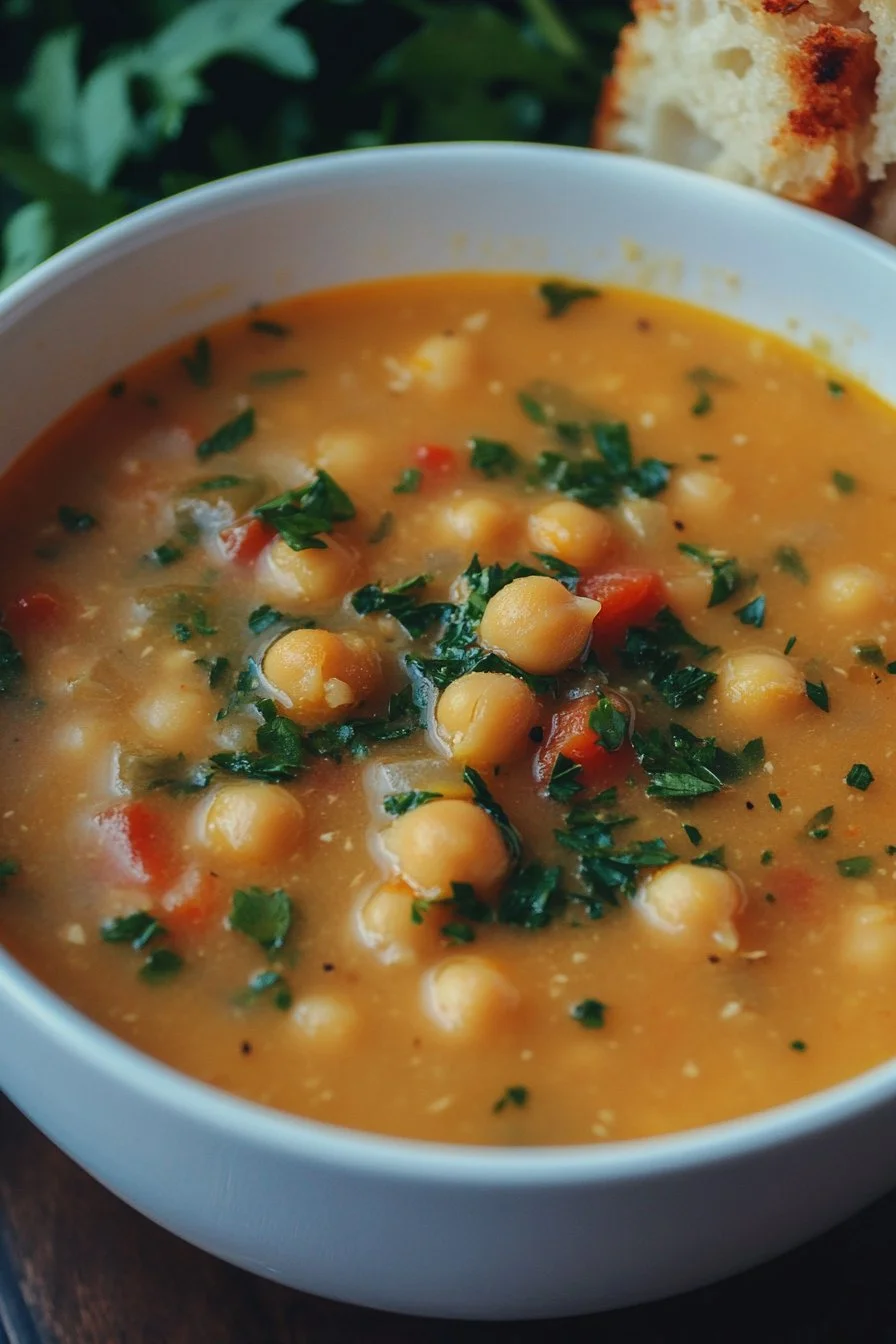 Garlic Chickpea Soup