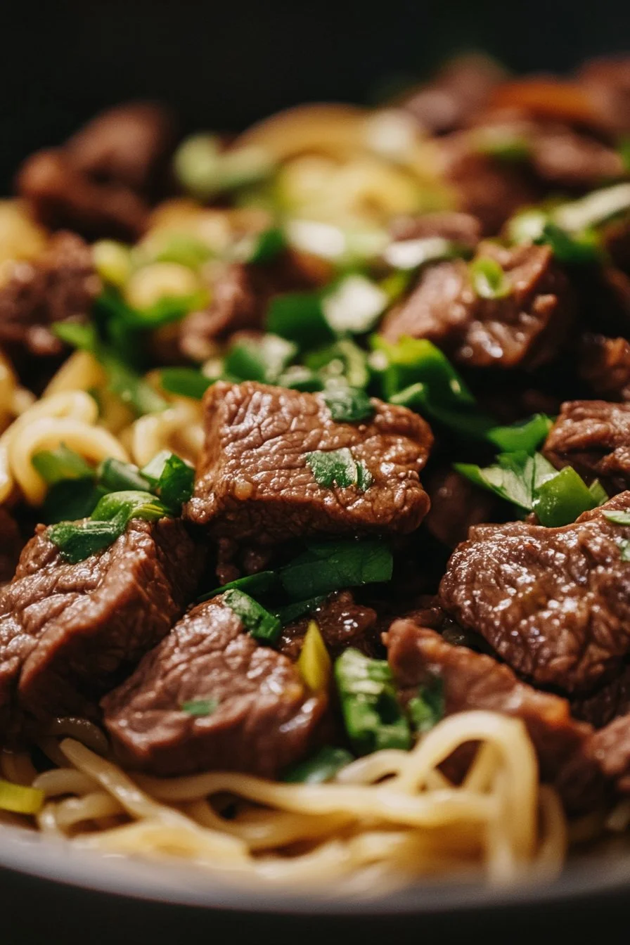 Beef Tips and Noodles