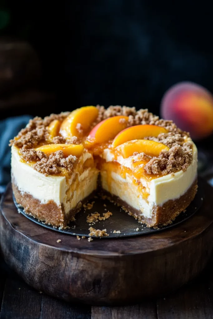 Peach Cobbler Cheesecake