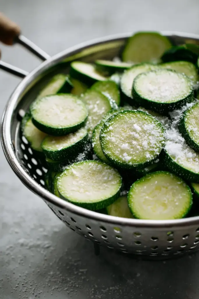 Salting Zucchini Technique