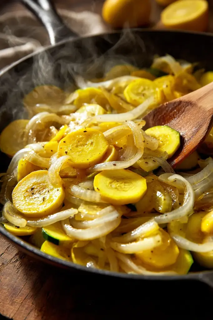 Sautéing Squash to Remove Moisture