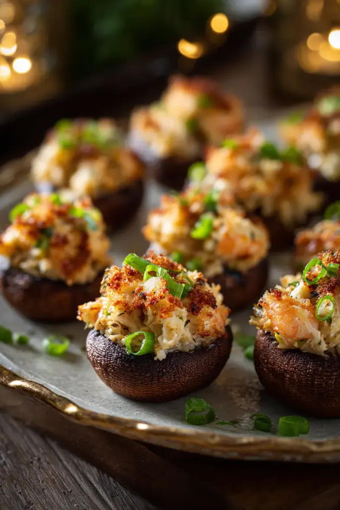 Stuffed Seafood Mushrooms