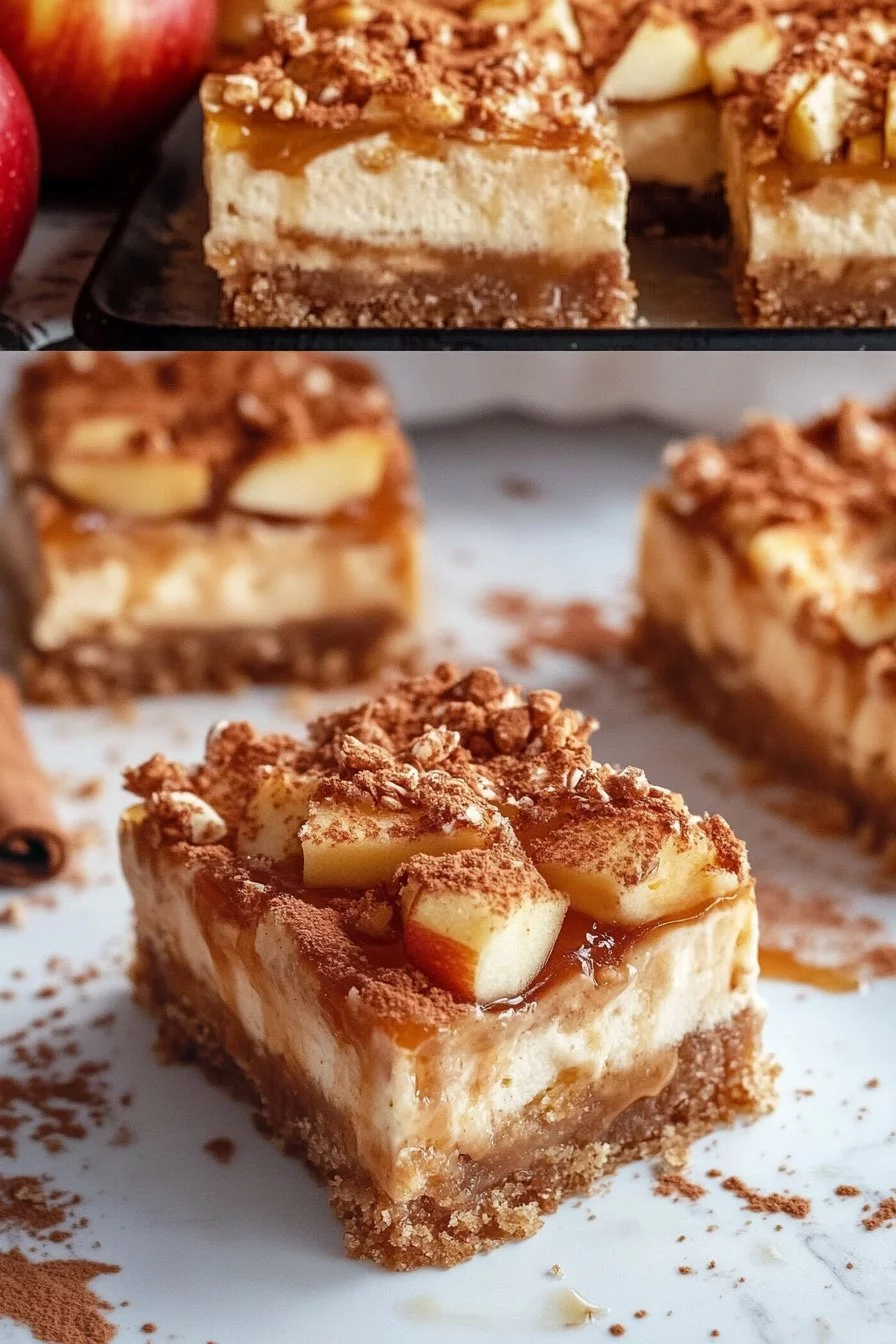 Caramel Apple Cheesecake Bars