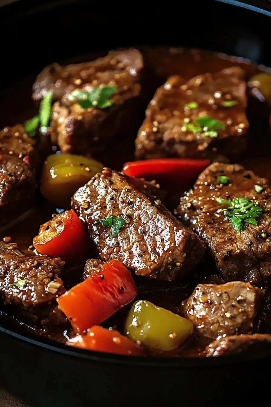 Pepper Steak in a Crock Pot