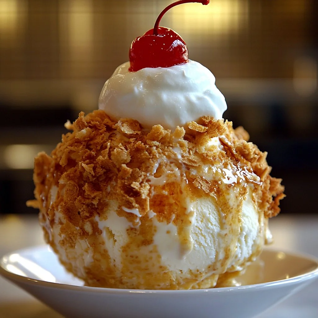 Air Fryer Fried Ice Cream