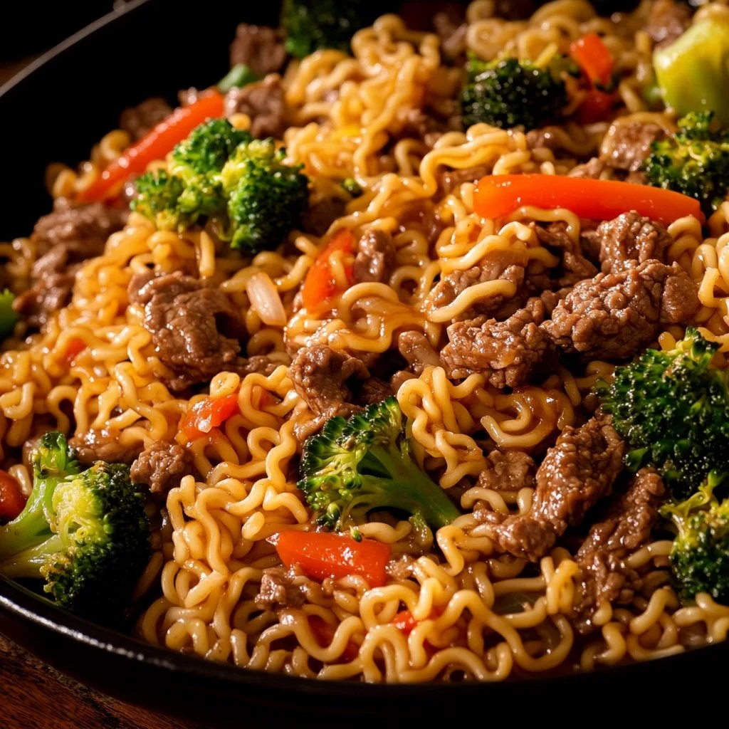 Beef Ramen Noodles Stir Fry