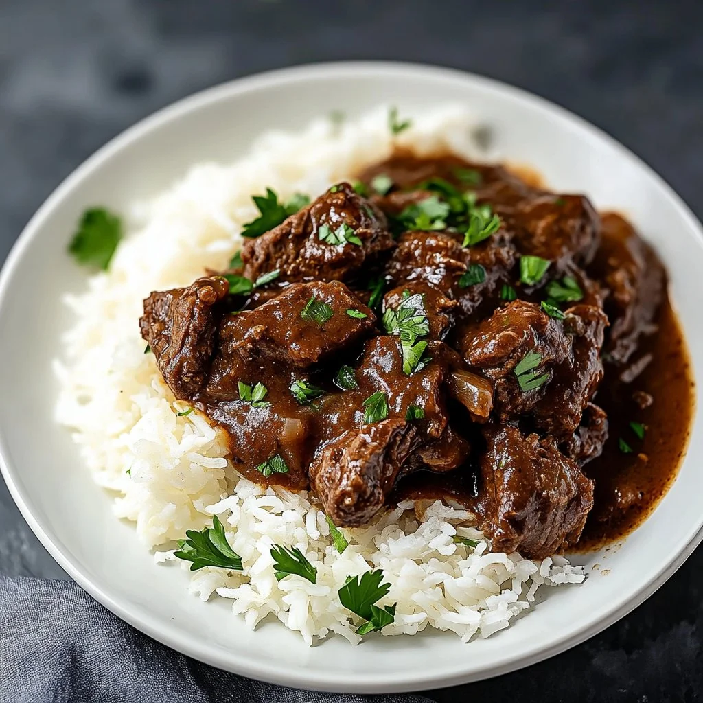 Best Beef Stew and Rice