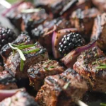 Blackberry‑Habanero Venison Kebabs