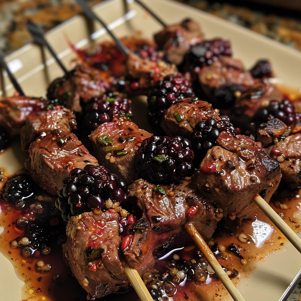 Blackberry-Habanero Venison Kebabs: Fiery Flavor Explosion