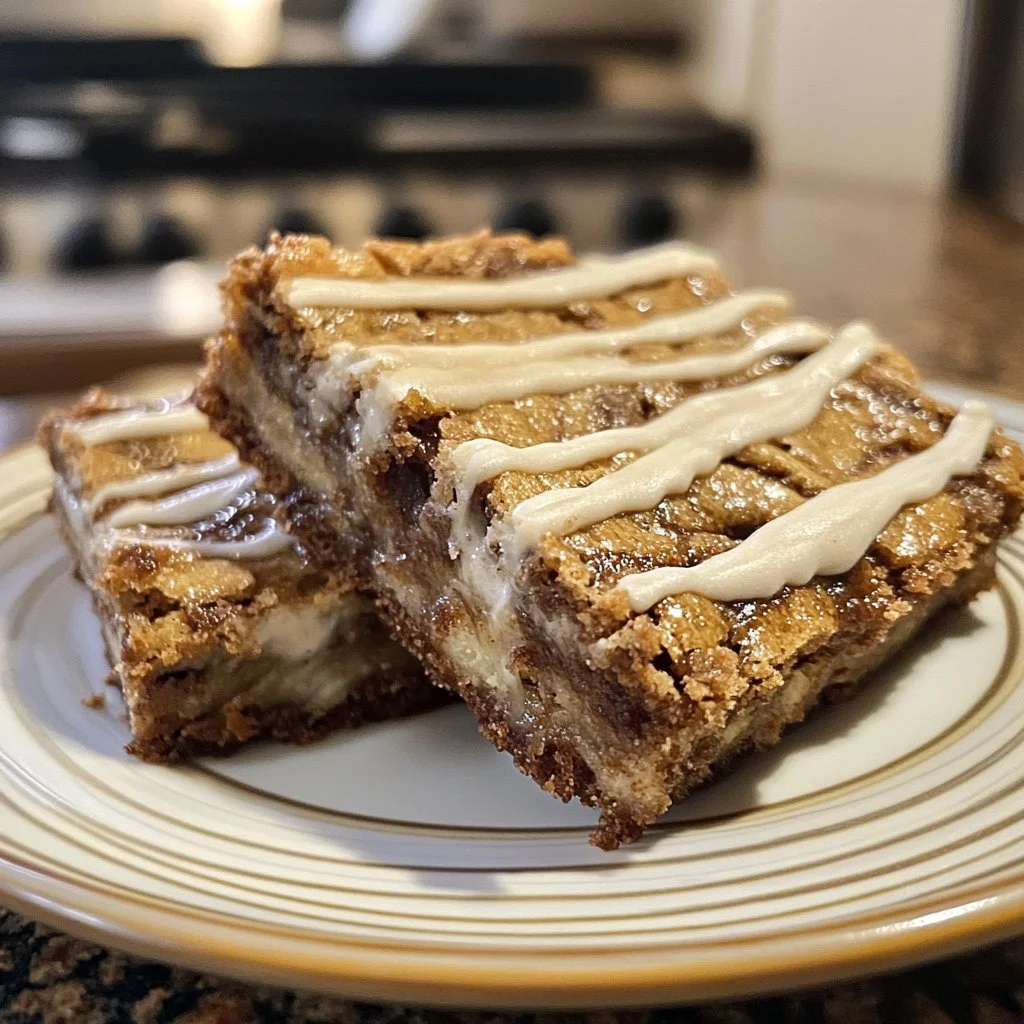 Cinnamon Roll Blondies