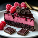 Decadent Dark Chocolate Raspberry Cheesecake