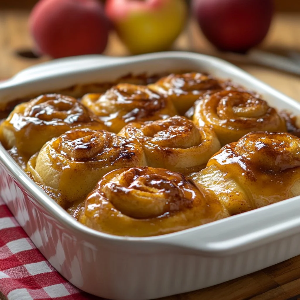 Easy Cinnamon Roll Apple Cobbler