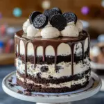 Festive Oreo-Loaded Ice Cream Cake