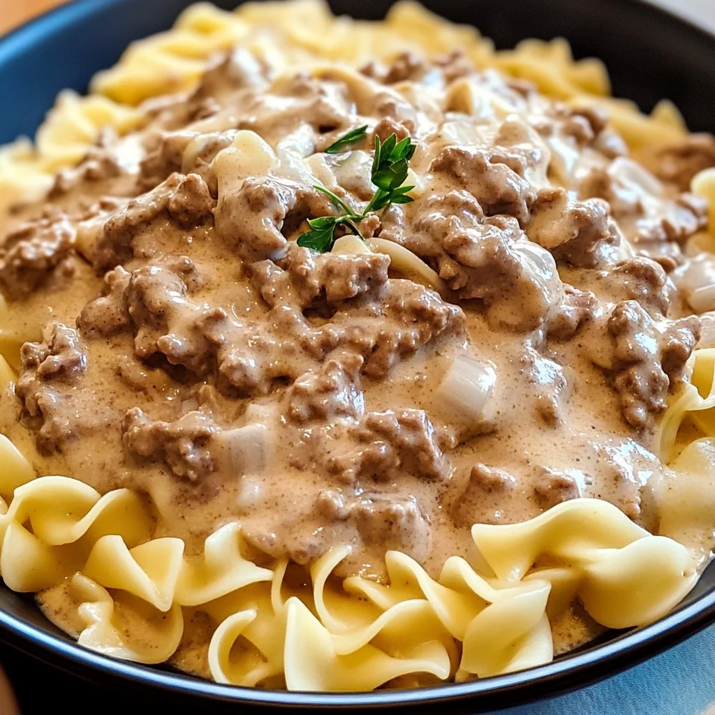 Ground Beef Stroganoff