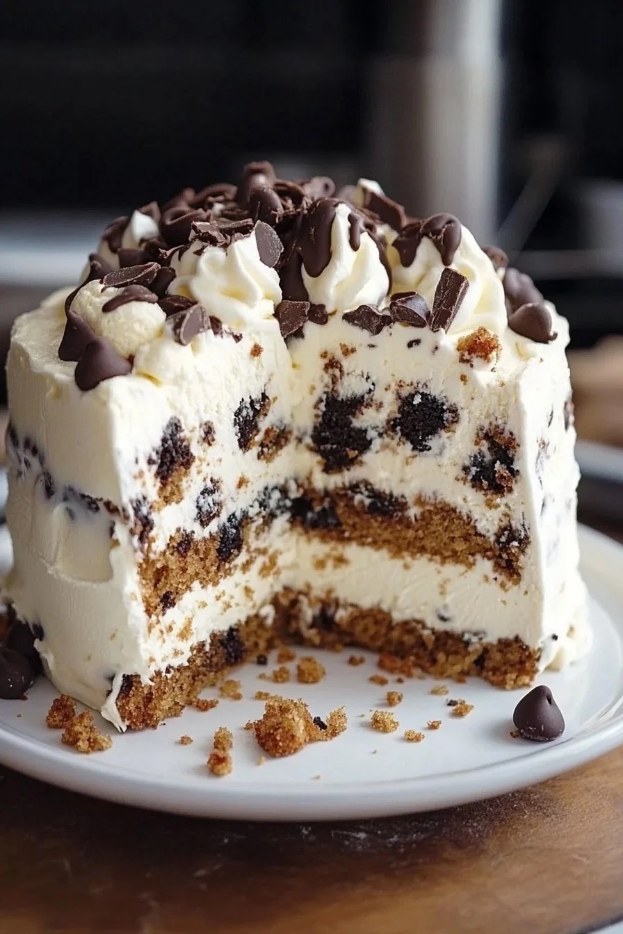 Chocolate Chip Cookie Ice Cream Cake