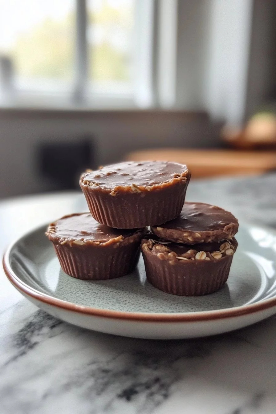 No Bake Peanut Butter Oat Cups