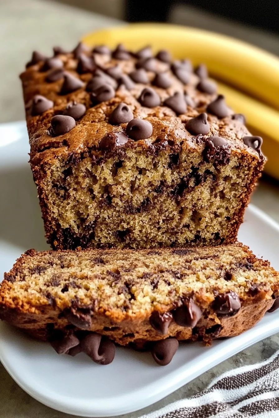 Super Moist Chocolate Chip Banana Bread Recipe