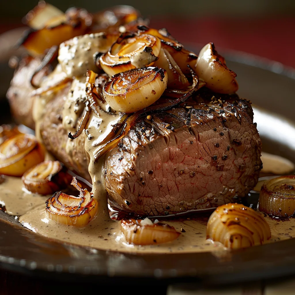 Roasted Beef Tenderloin With French Onions and Horseradish Sauce: The Ultimate Indulgence