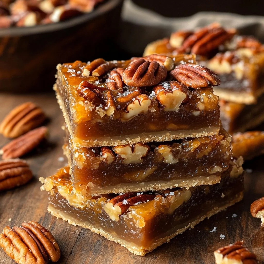 Salted Maple Pecan Pie Bars