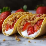 Strawberry Crunch Cheesecake Tacos