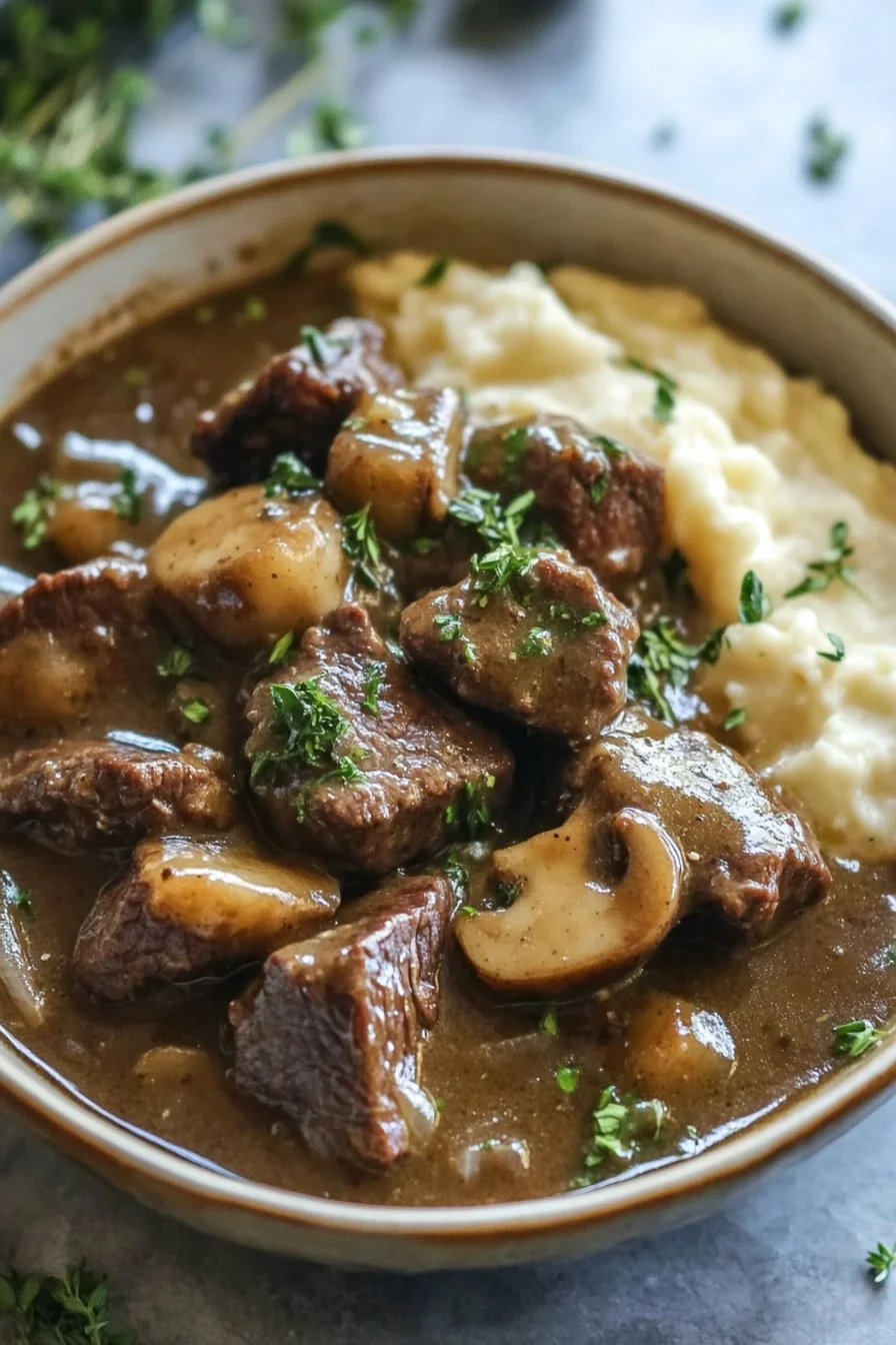 Pioneer Woman Beef Tips and Gravy