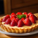 Vanilla Custard & Strawberry Tart