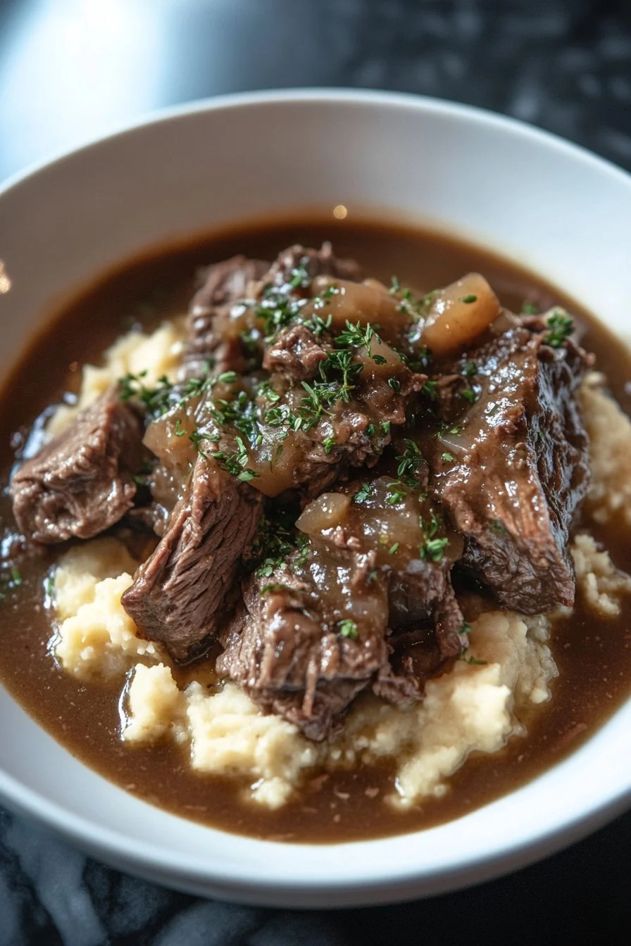 Slow-Cooked Beef with Gravy
