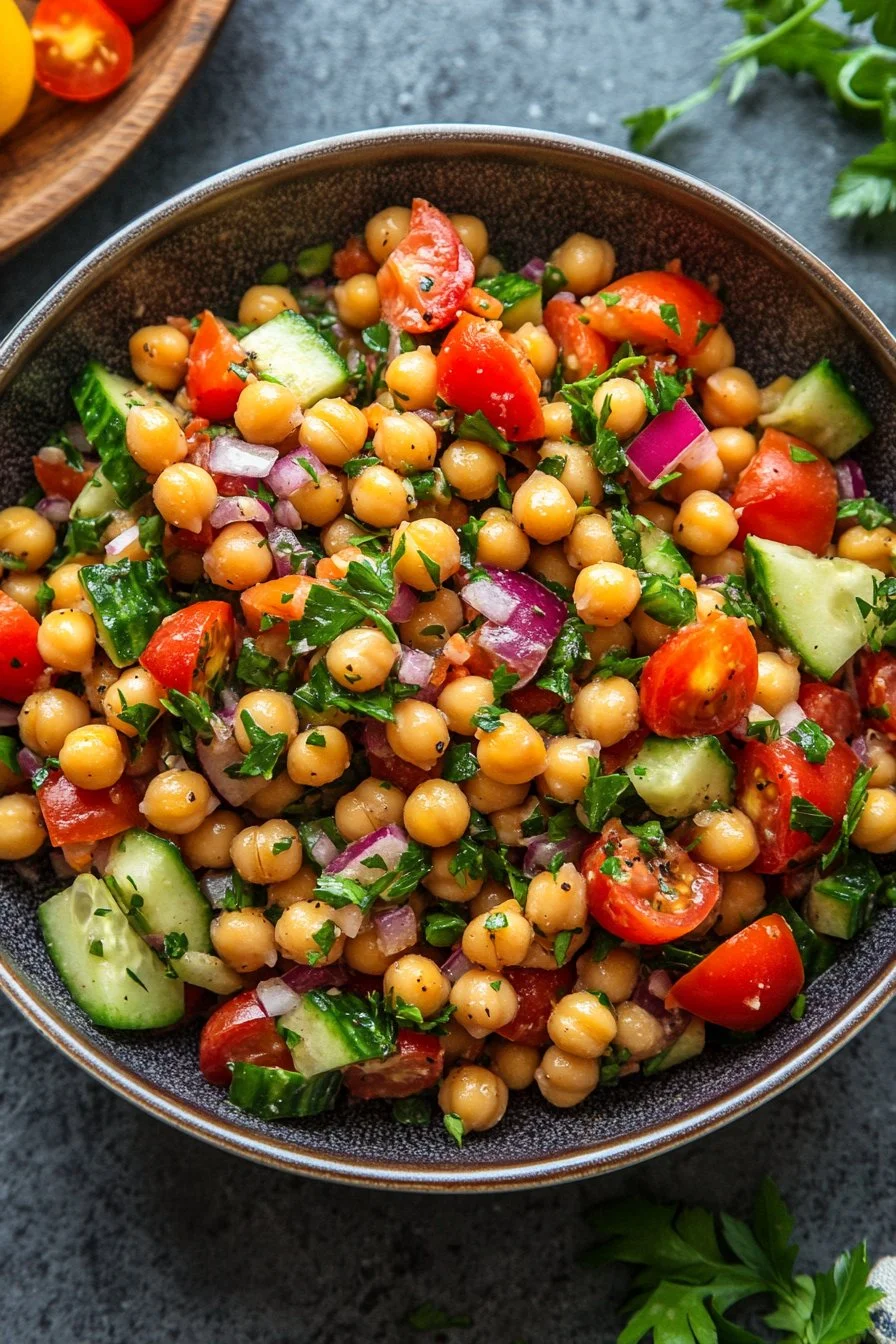 15-Minute Mediterranean Chickpea Salad (Meal-Prep Friendly)