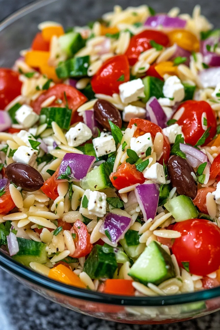 20 Minute Greek Orzo Salad