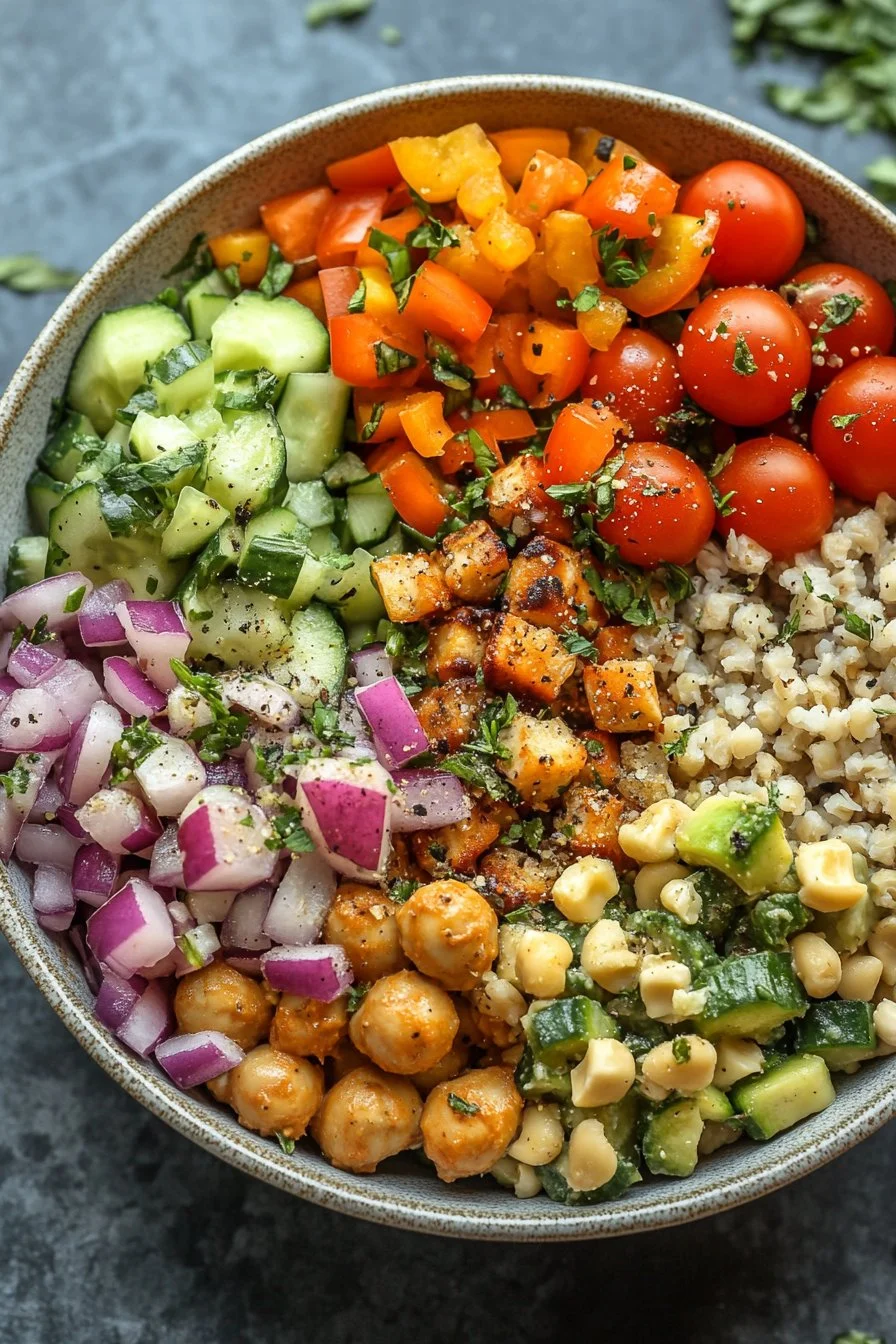 5-Minute Mediterranean Bowl – Healthy Lunch Meal Prep Recipe