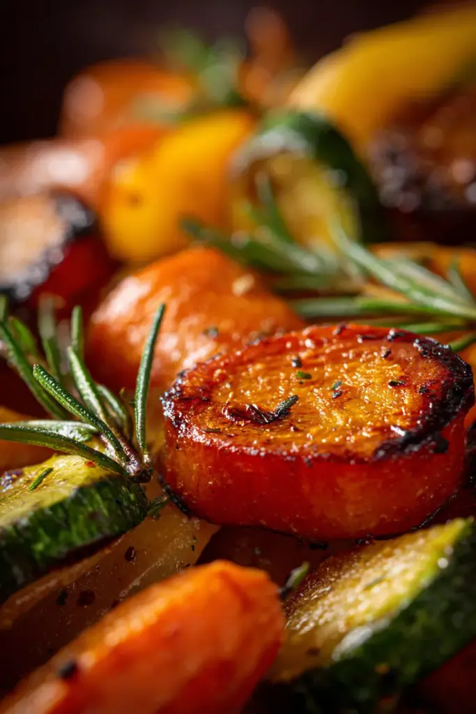 The Complete Guide to Garlic & Herb Roasted Vegetables 6 Caramelized Vegetable Close-Up