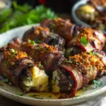 Bacon Wrapped Venison Cheese Bombs With A Crunchy Finish