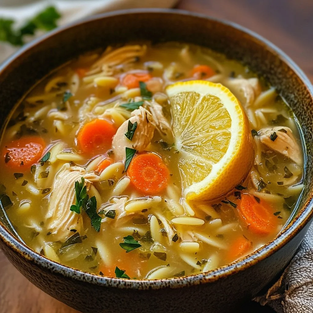 Best Lemon Chicken Orzo Soup