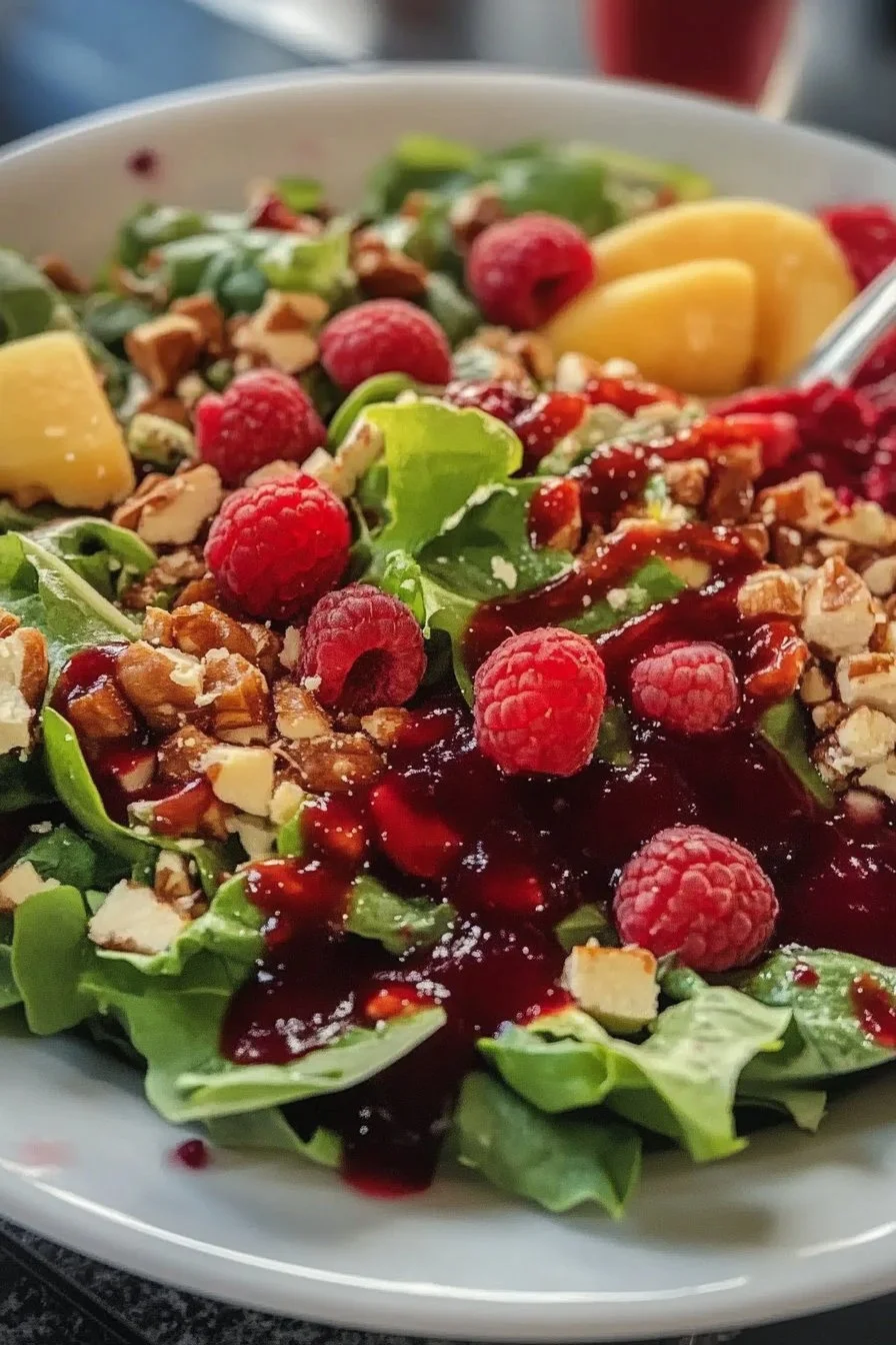 California Salad with Raspberry Vinaigrette Dressing