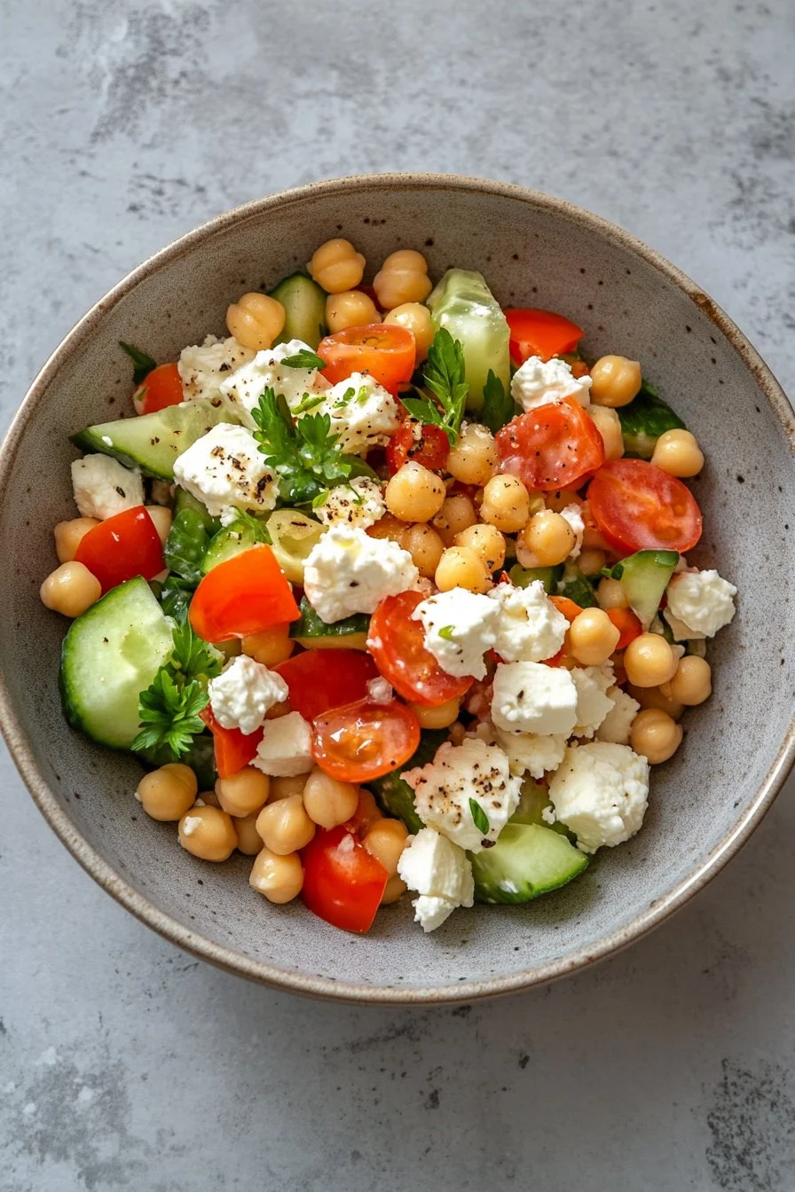 Cottage Cheese and Chickpea Salad